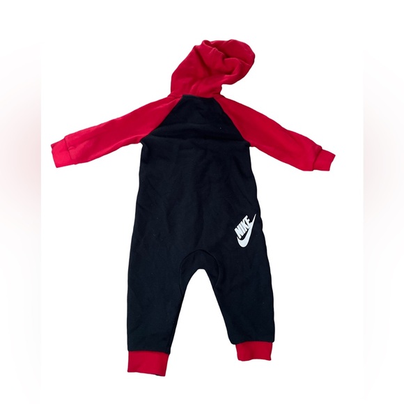 Nike JDI Fly Coverall - Black With Red - 12M - Picture 2 of 4